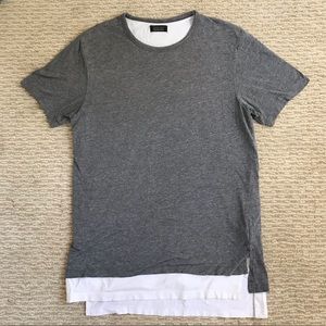 ZARA MAN layered grey shirt